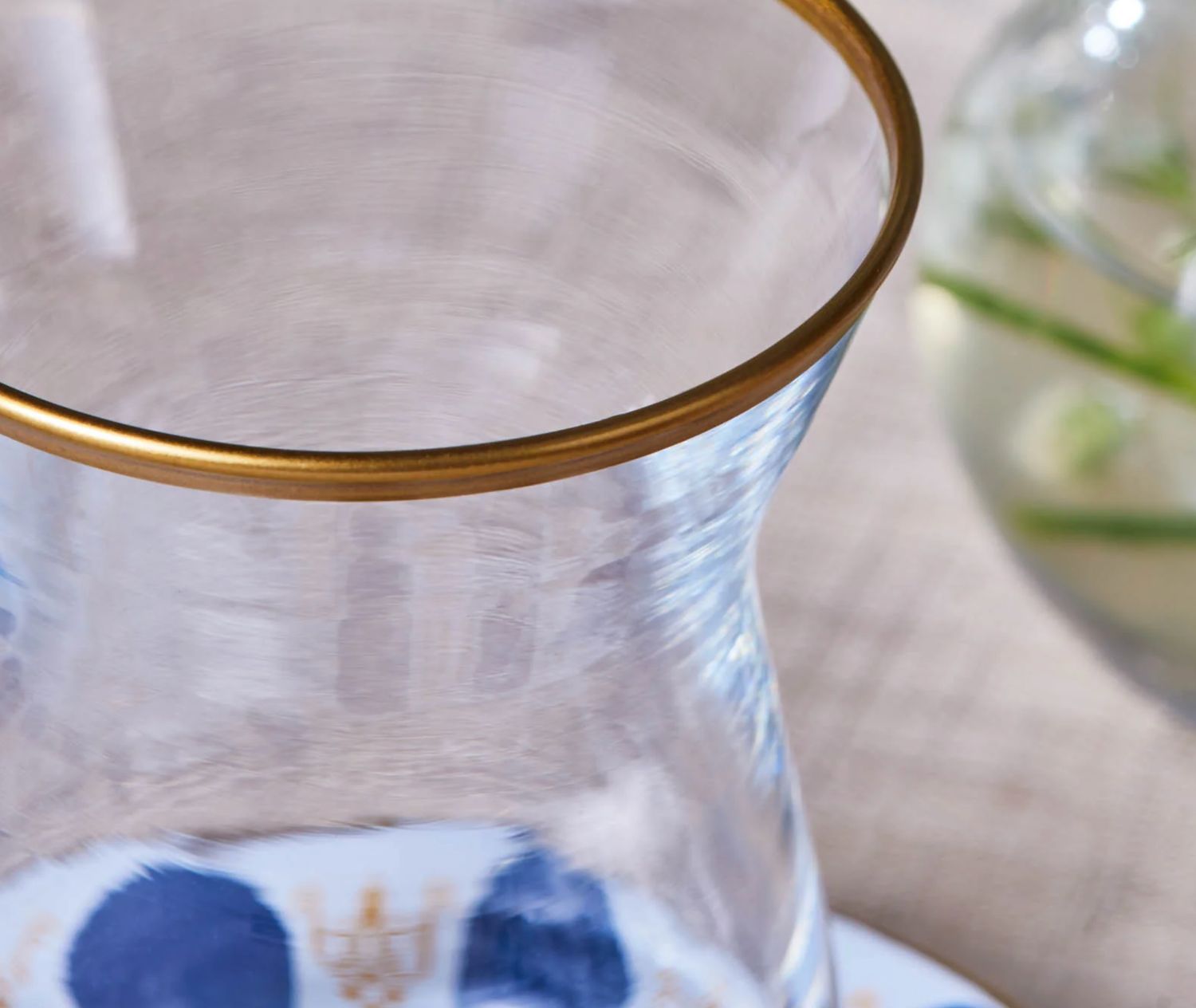 Karaca Belem Navy 12-delige theeglazen set