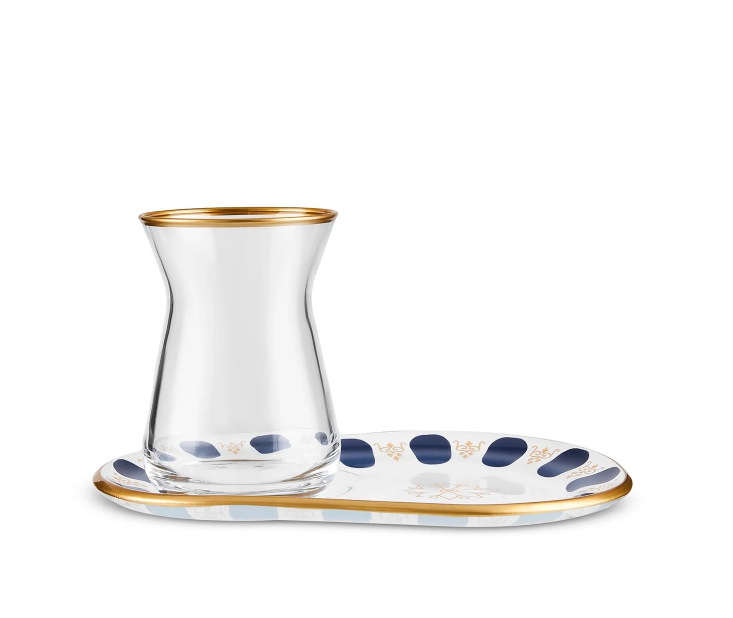 Karaca Belem Navy 12-delige theeglazen set