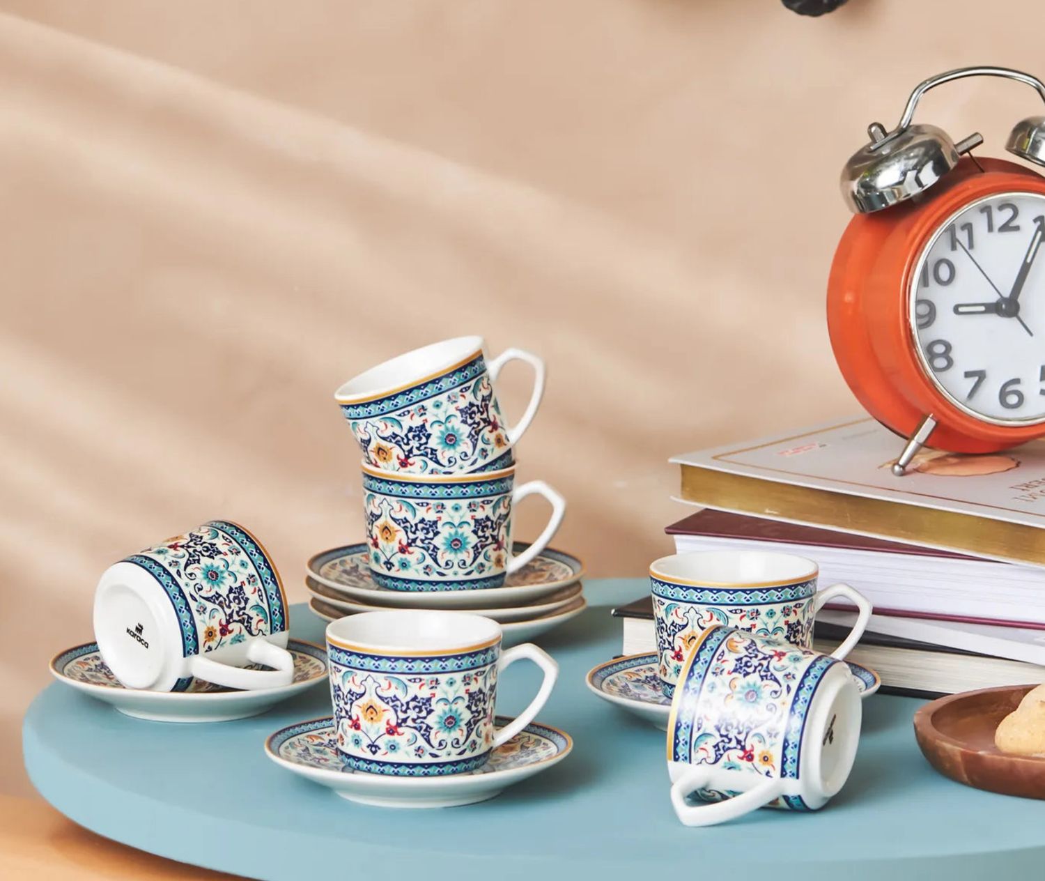 Karaca Beylerbeyi koffiekopjesset voor 6 personen, 80 ml Karaca Beylerbeyi koffiekopjesset voor 6 personen, 80 ml