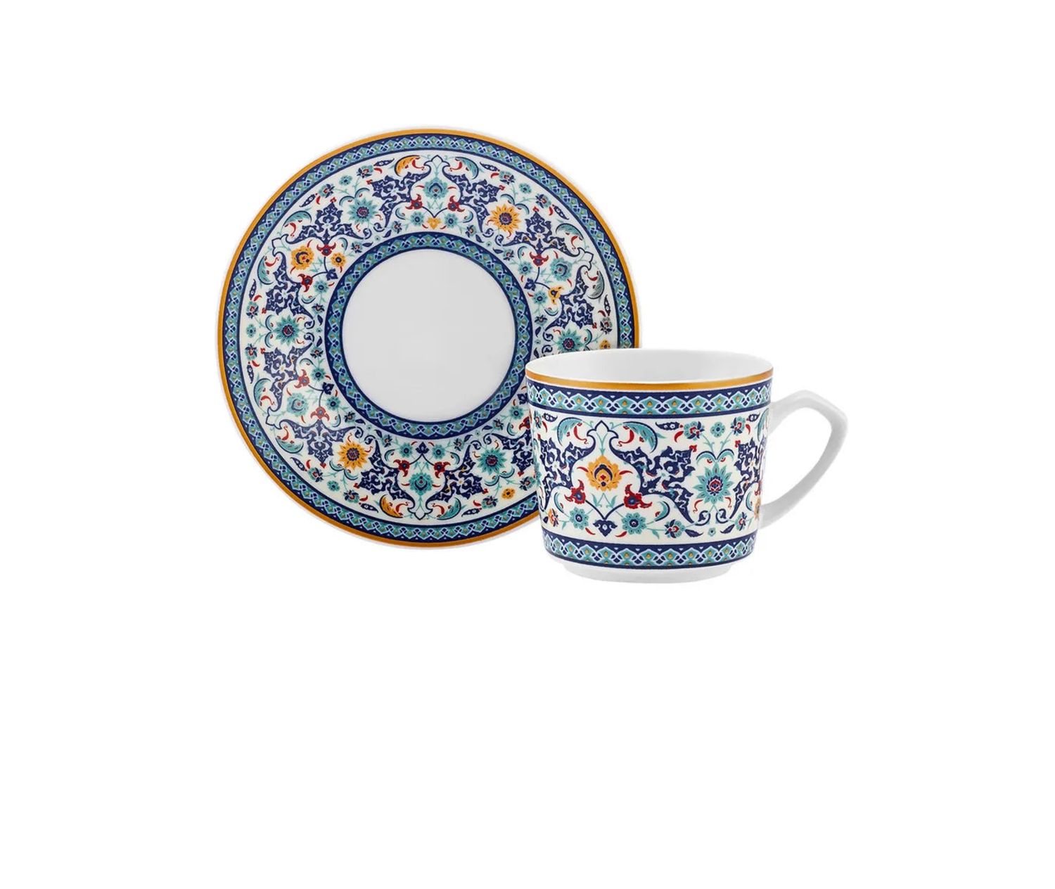 Karaca Beylerbeyi koffiekopjesset voor 6 personen, 80 ml Karaca Beylerbeyi koffiekopjesset voor 6 personen, 80 ml