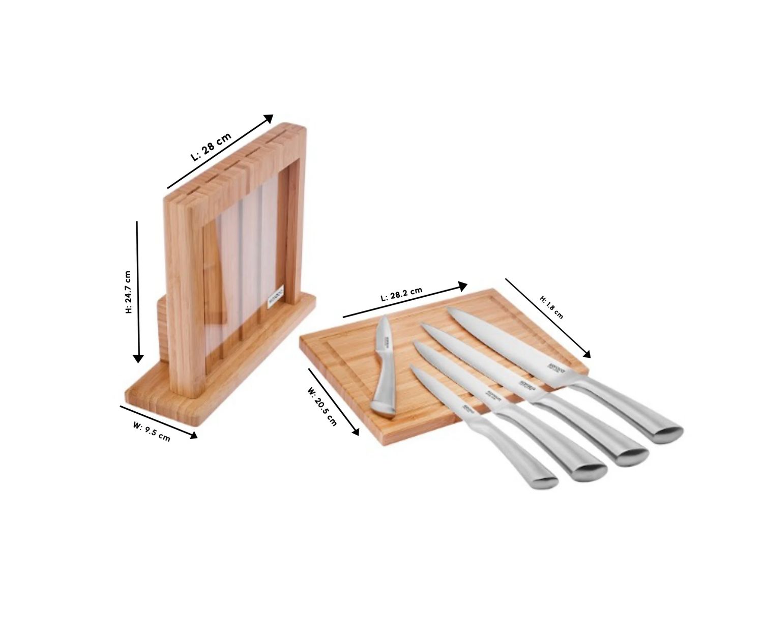 Karaca Vigor 7-delige messenset en snijplank