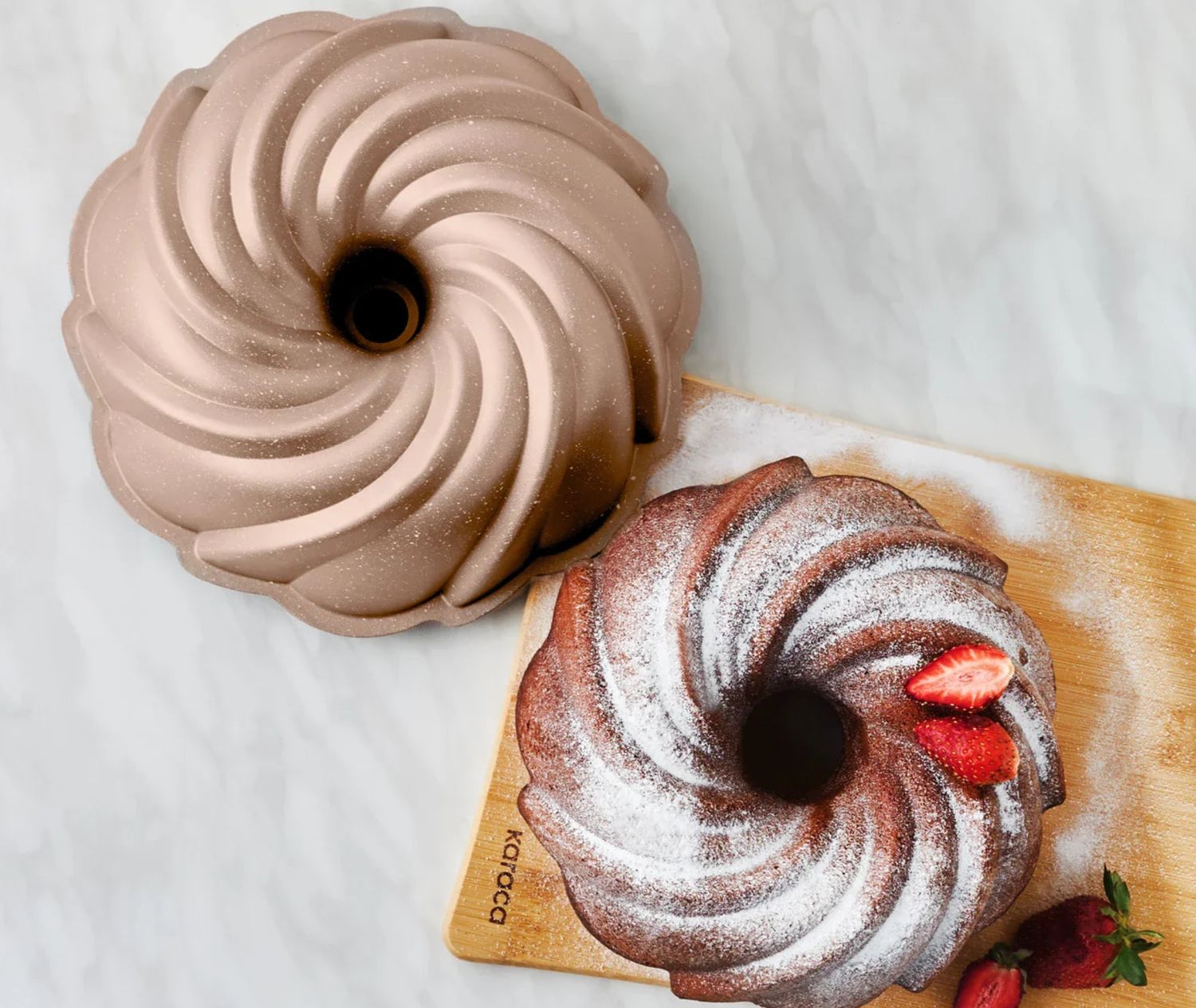 Karaca Pare metalen poedervorm voor cake