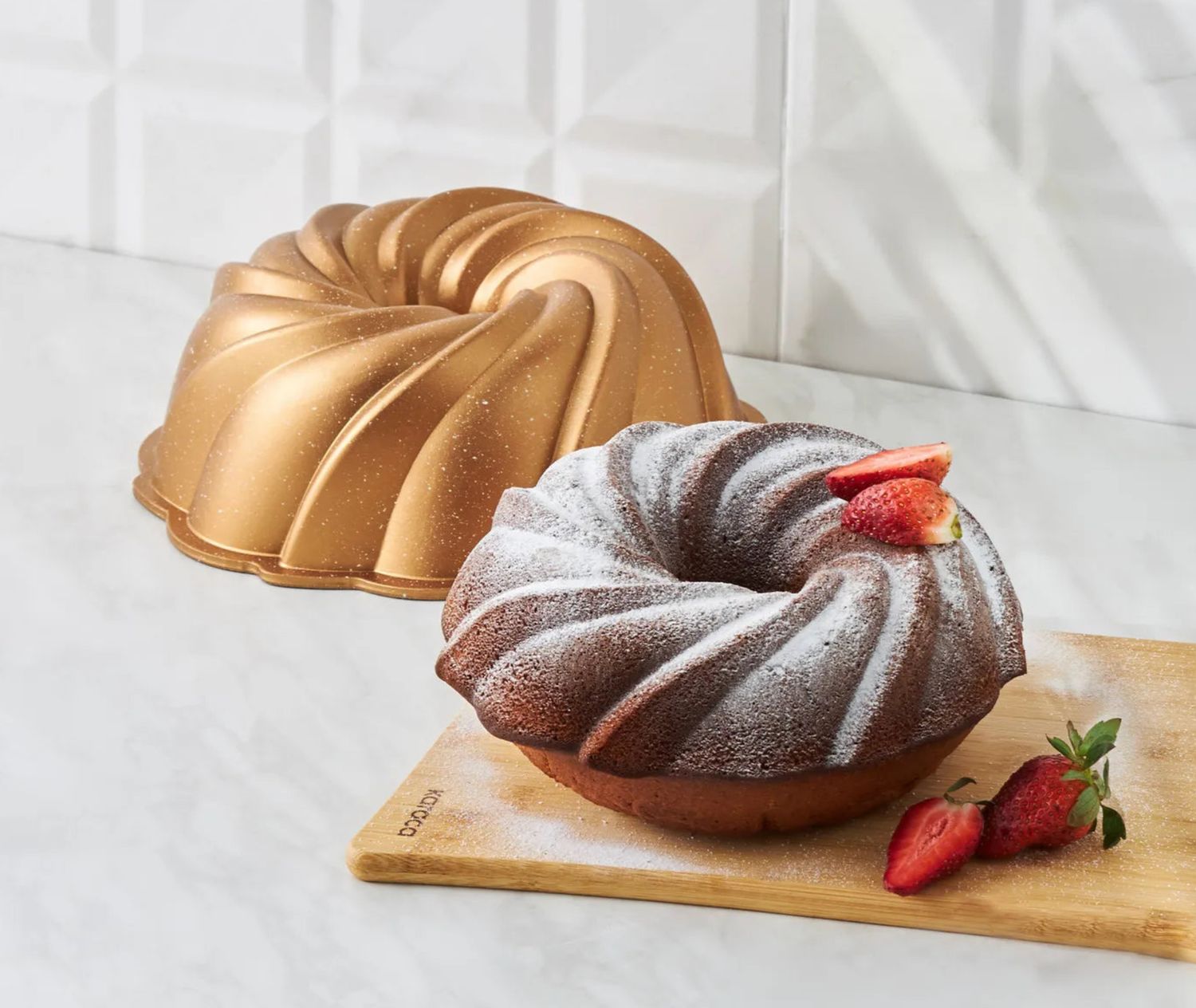 Karaca Cake Pro Pare cakevorm, goud, 24 cm