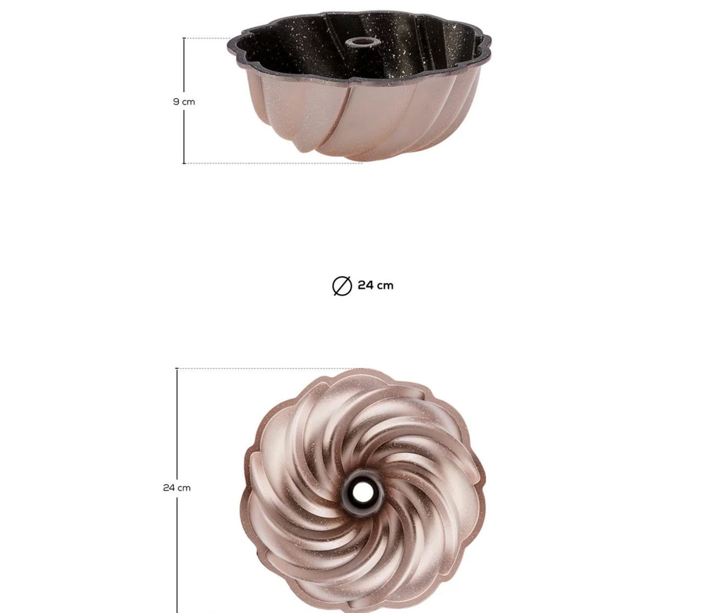 Karaca Pare metalen poedervorm voor cake