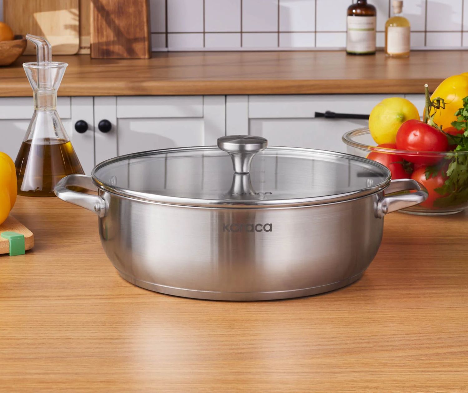 Karaca Elite stalen ondiepe braadpan 30 cm 6,0 l