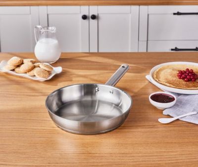 Karaca Elite roestvrijstalen inductie koekenpan, 24 cm, zilver Karaca Elite roestvrijstalen inductie koekenpan, 24 cm, zilver