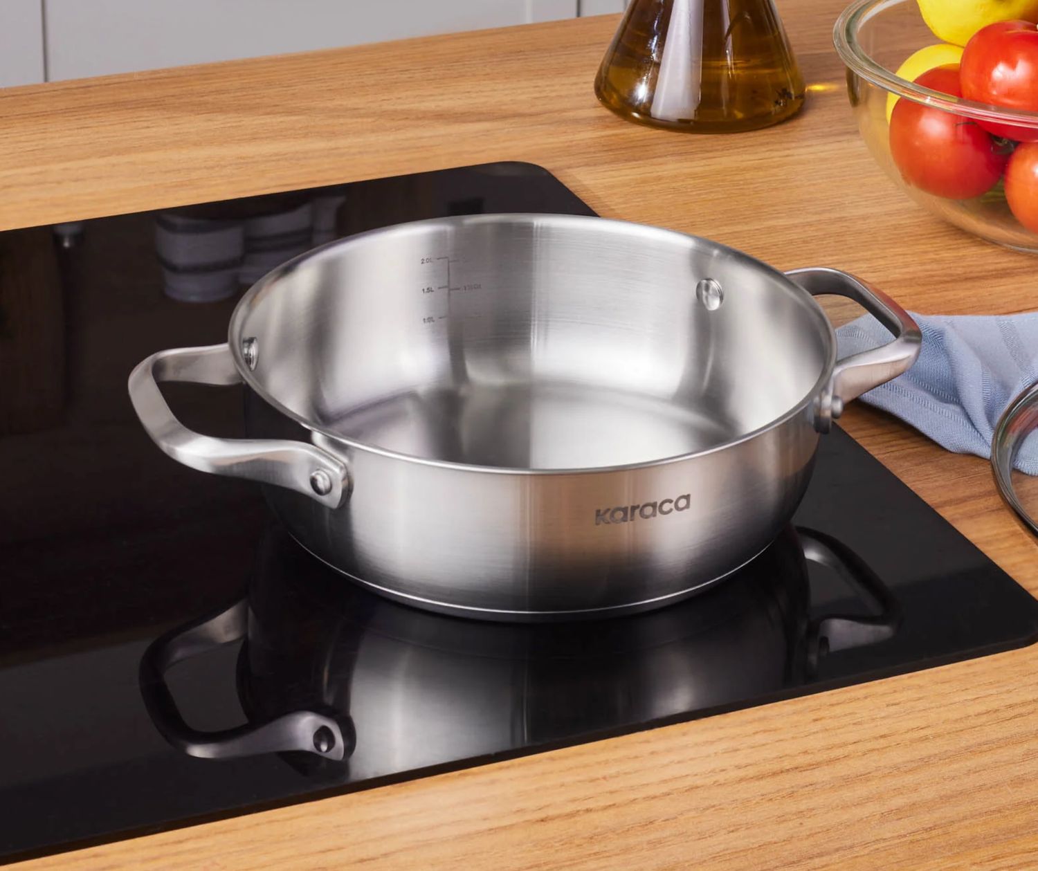 Karaca Elite stalen ondiepe braadpan 22 cm