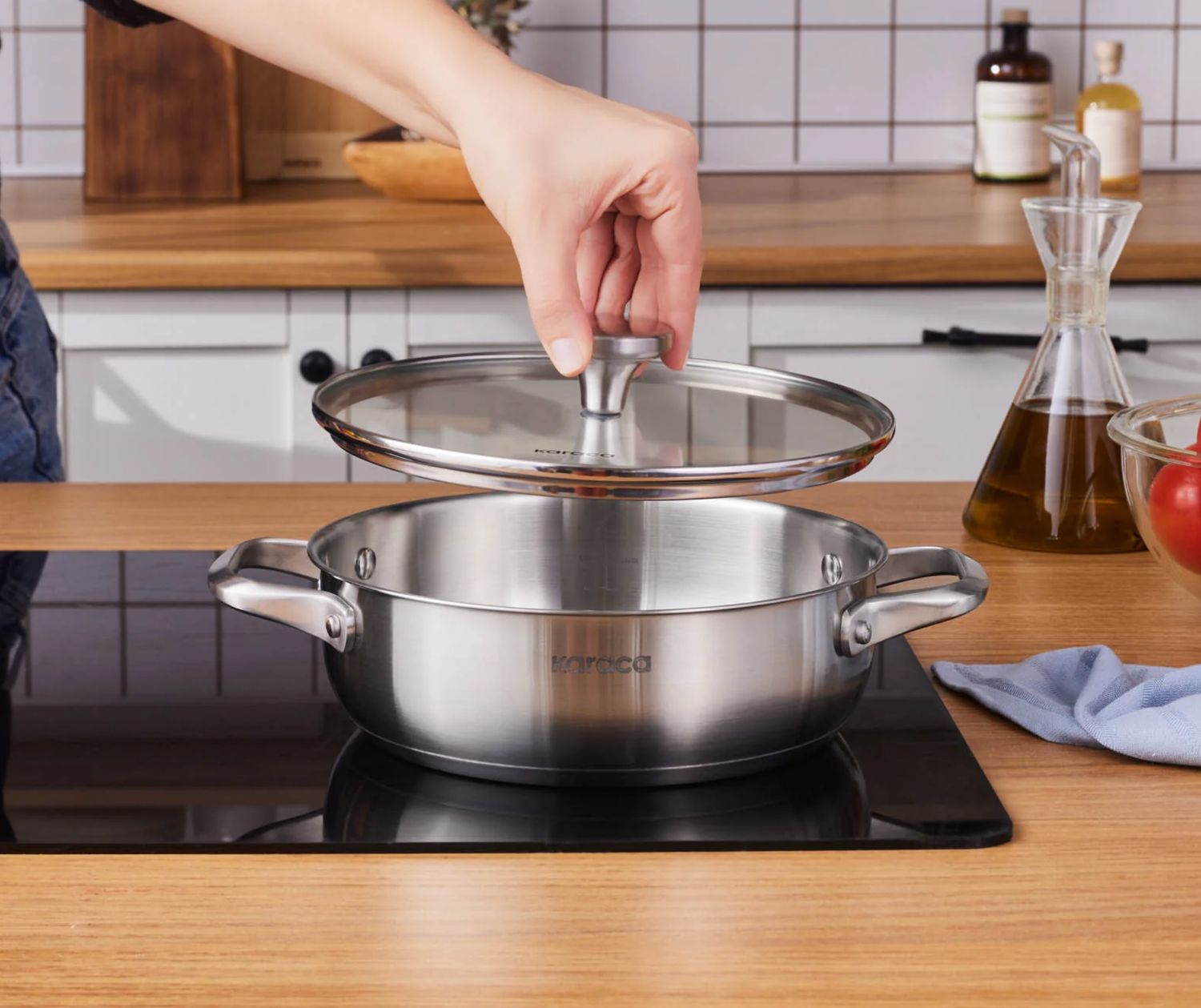 Karaca Elite stalen ondiepe braadpan 22 cm