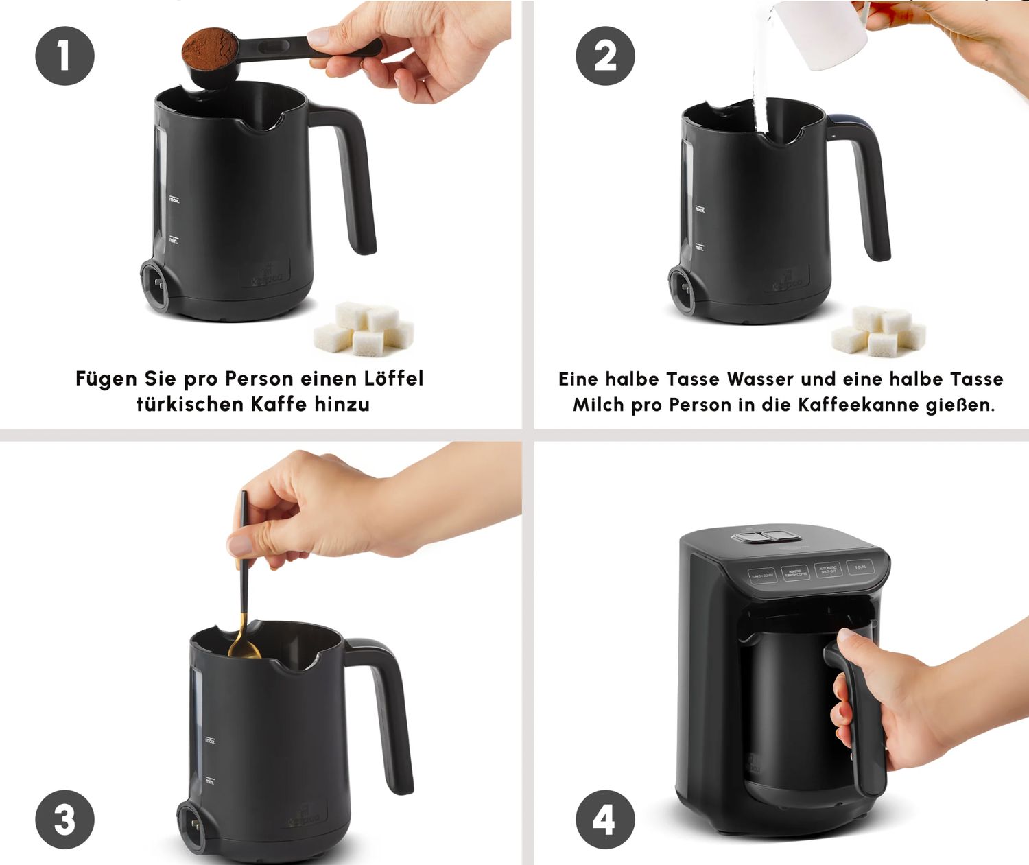 Karaca Hatır Milky Turkse koffiezetapparaat Antraciet