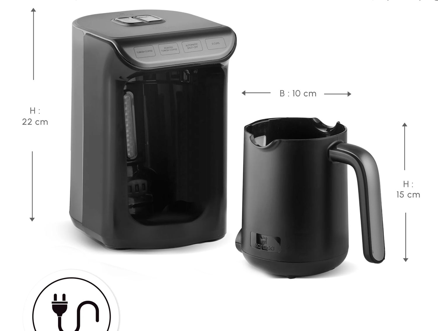 Karaca Hatır Milky Turkse koffiezetapparaat Antraciet