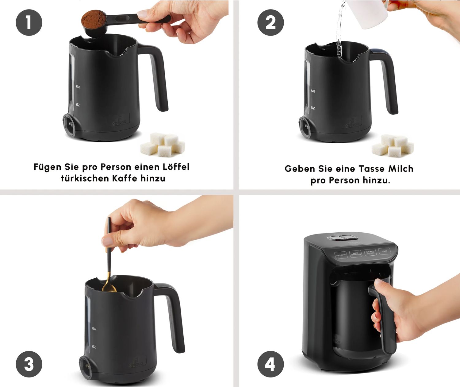 Karaca Hatır Milky Turkse koffiezetapparaat Antraciet