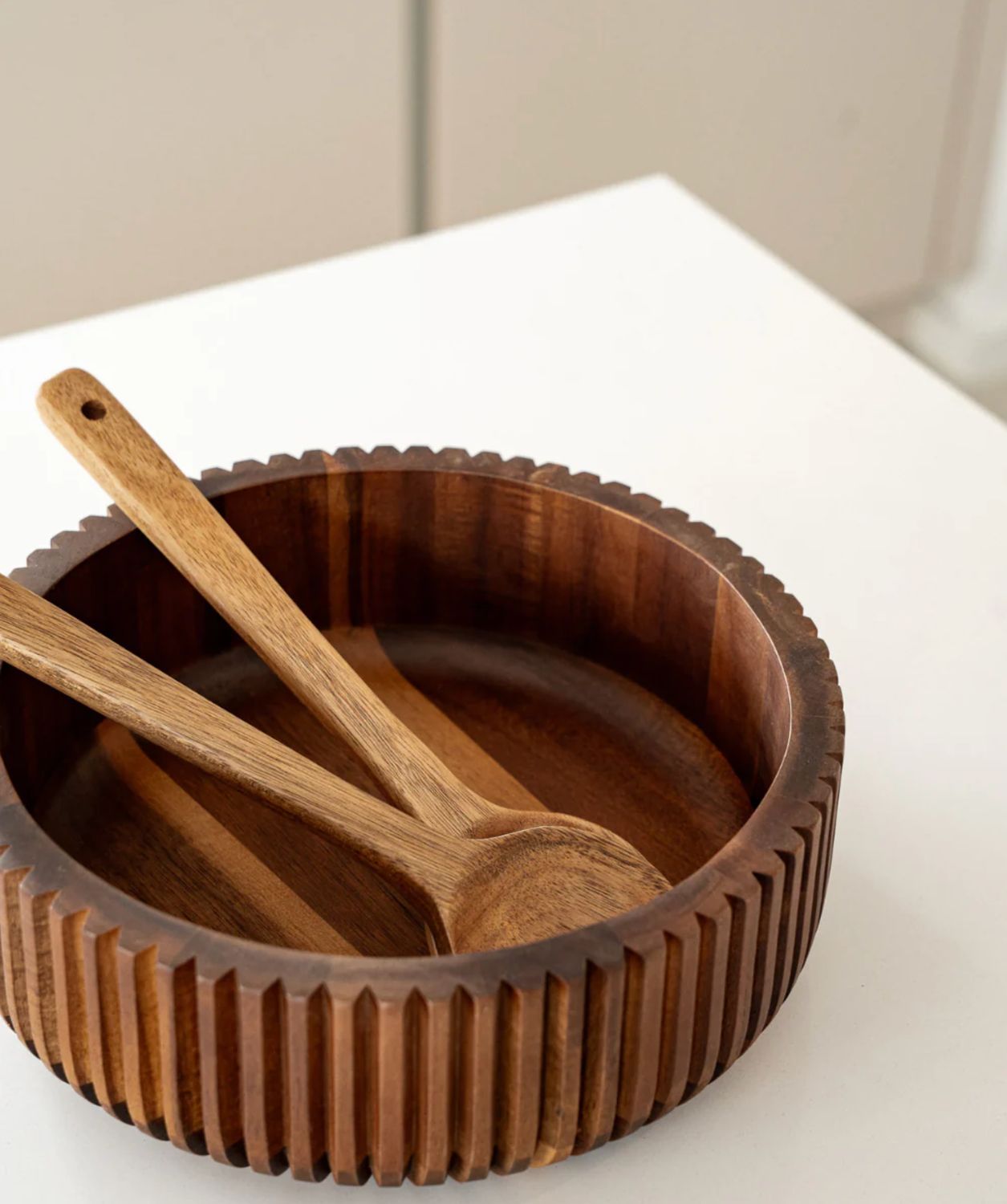 Acaciahouten schaal stripe – Ø 26 cm Acaciahouten schaal stripe – Ø 26 cm