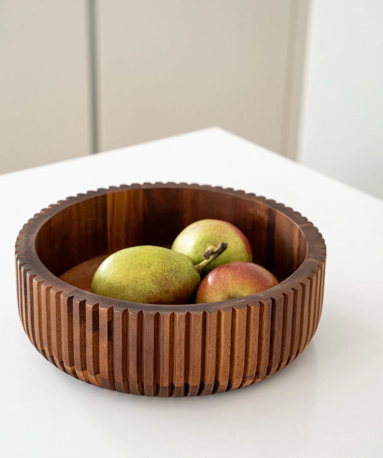 Acaciahouten schaal stripe – Ø 26 cm Acaciahouten schaal stripe – Ø 26 cm