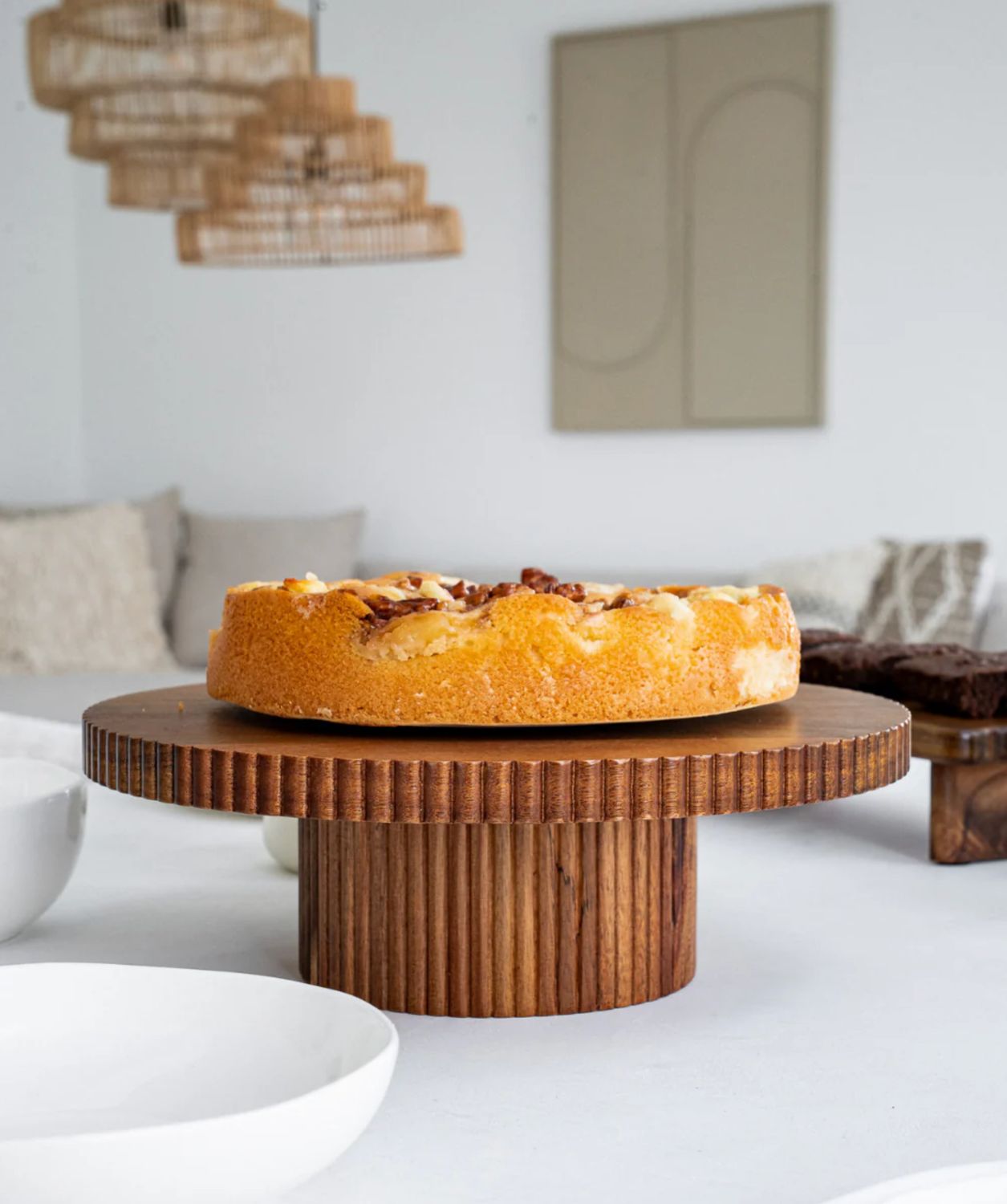 Acacia Stripe taartplateau