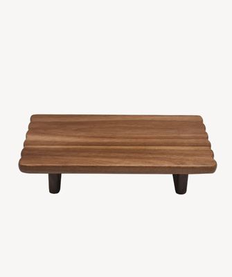 Acacia Wave serveerschaal met voet Acacia Wave serveerschaal met voet