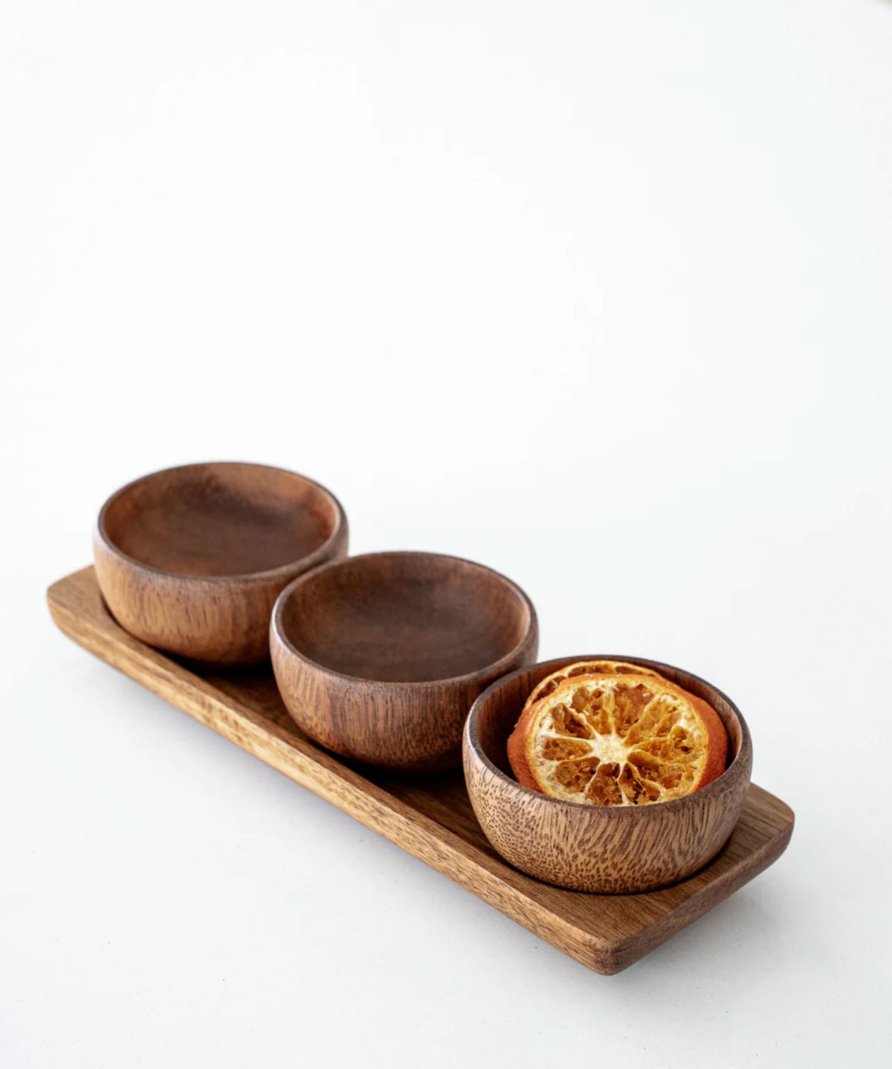 Acacia Bedum schalen miniset