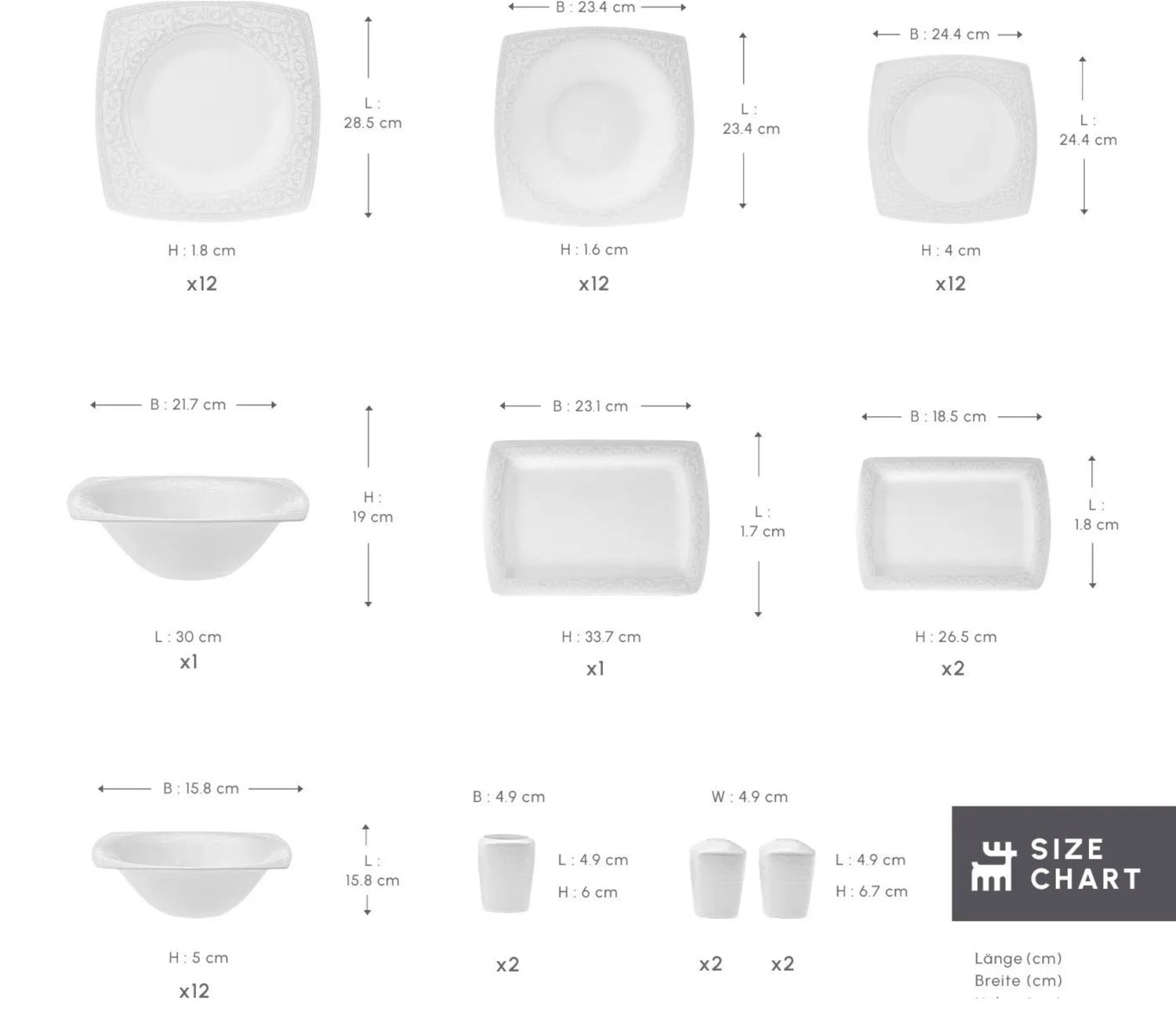 Karaca Fine Pearl Roma 58 Delig 12 Persoons Serviesset