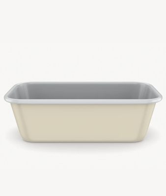 Rechthoekige keramische bakvorm beige – Antiaanbak