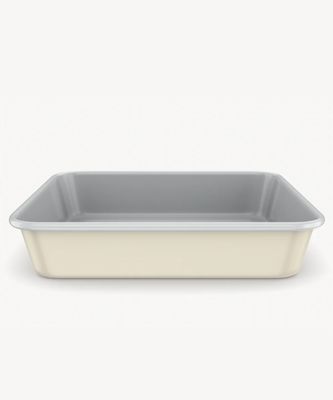 Rechthoekige keramische bakplaat beige – Antiaanbak