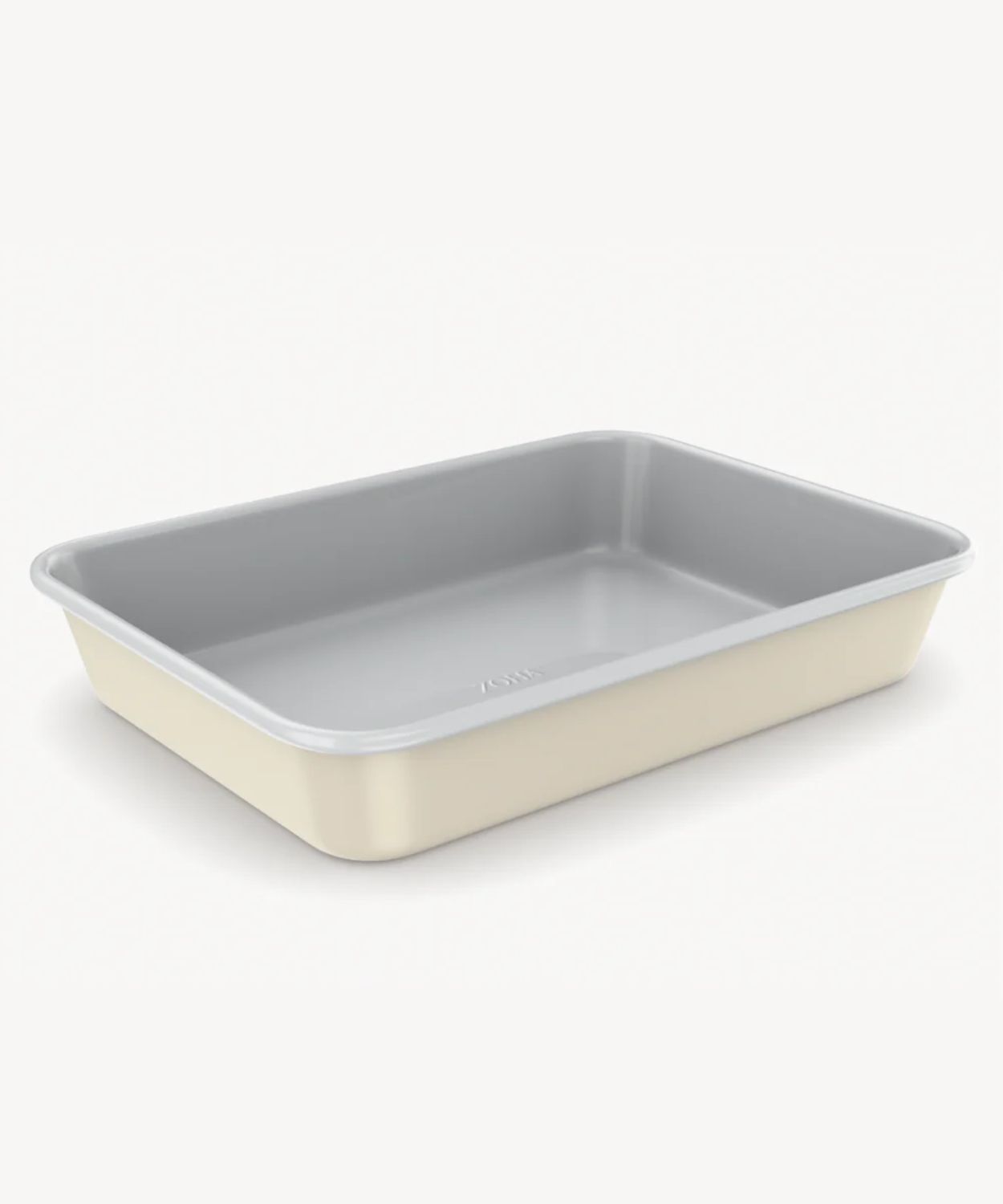 Rechthoekige keramische bakplaat beige – Antiaanbak