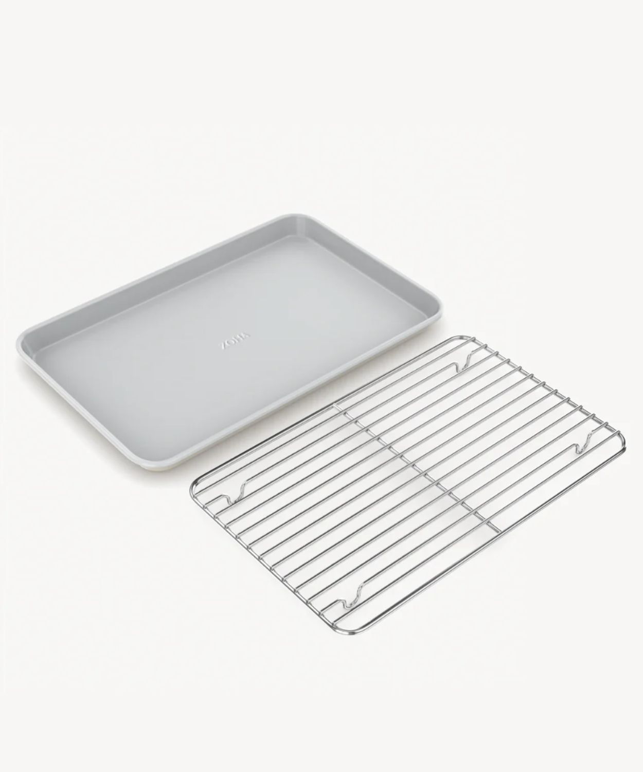 Bakplaat met afkoelrooster beige – keramische antiaanbaklaag