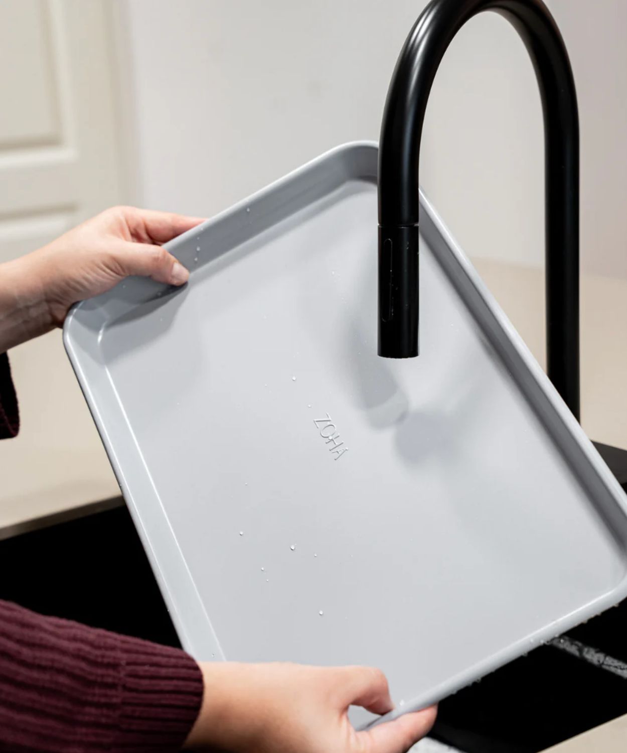 Bakplaat met afkoelrooster beige – keramische antiaanbaklaag