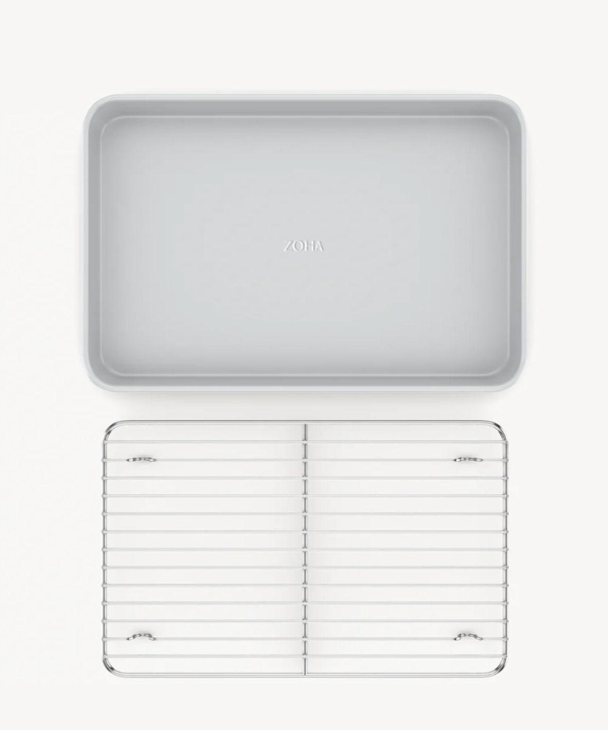 Bakplaat met afkoelrooster beige – keramische antiaanbaklaag