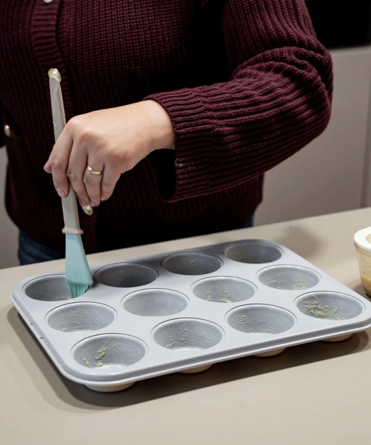 Keramische muffinvorm beige – Antiaanbak