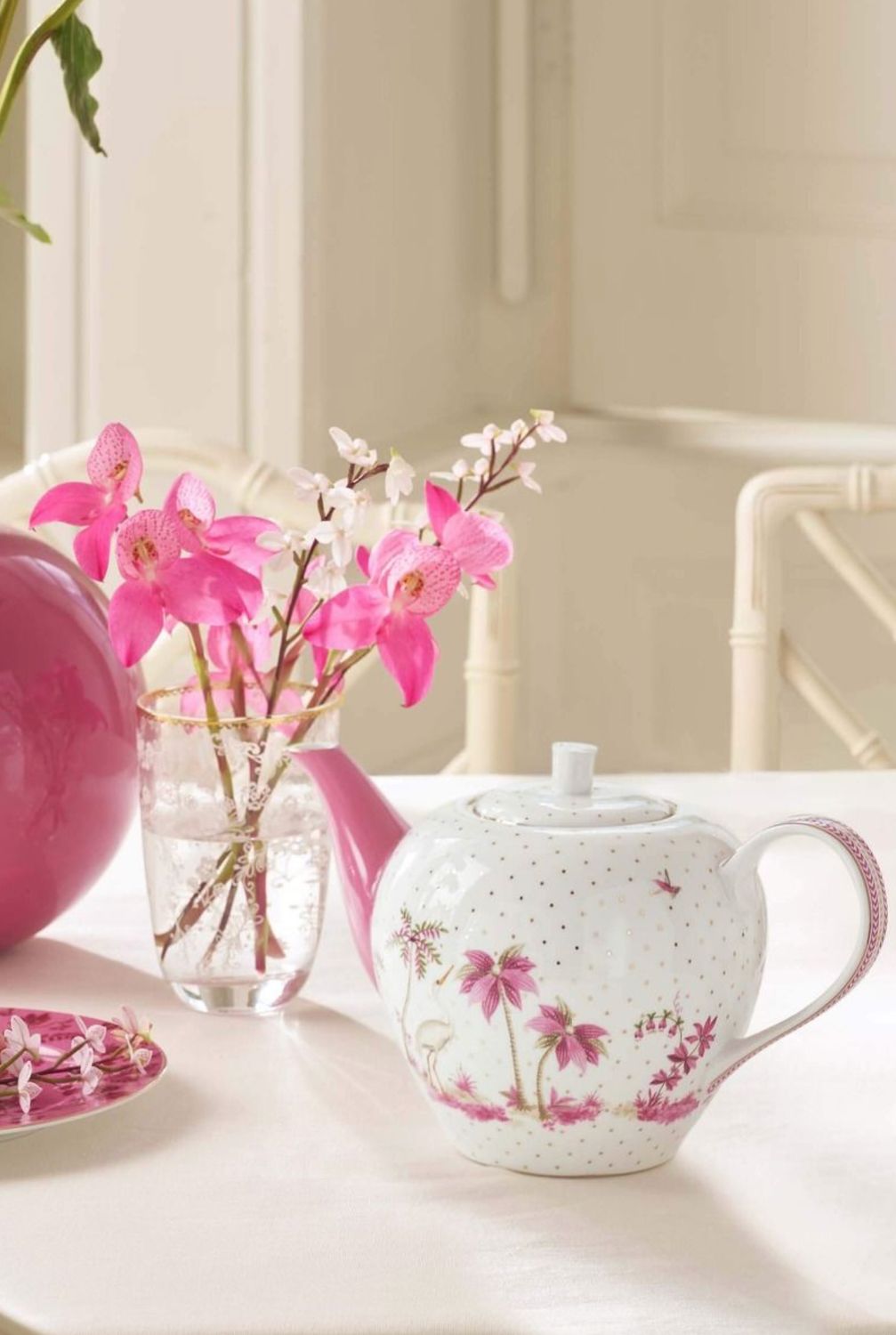 Pip Studio Çaydanlık Jolie Noktalı Altın Pembe