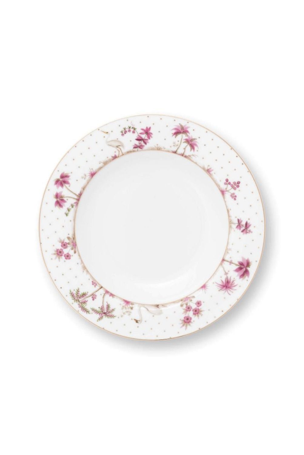 Pip Studio Diep Bord Jolie Stippen Goud Roze 21.5cm