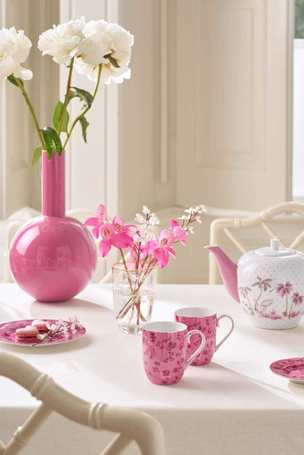 Pip Studio Set/2 Mokken Klein Jolie Bloemen Roze Pip Studio Set/2 Mokken Klein Jolie Bloemen Roze