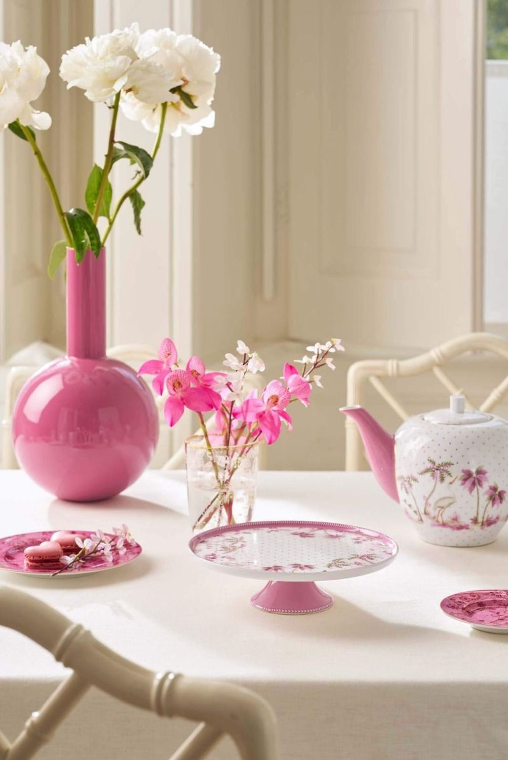 Pip Studio Small Cake Stand Jolie Dots Gold Pink