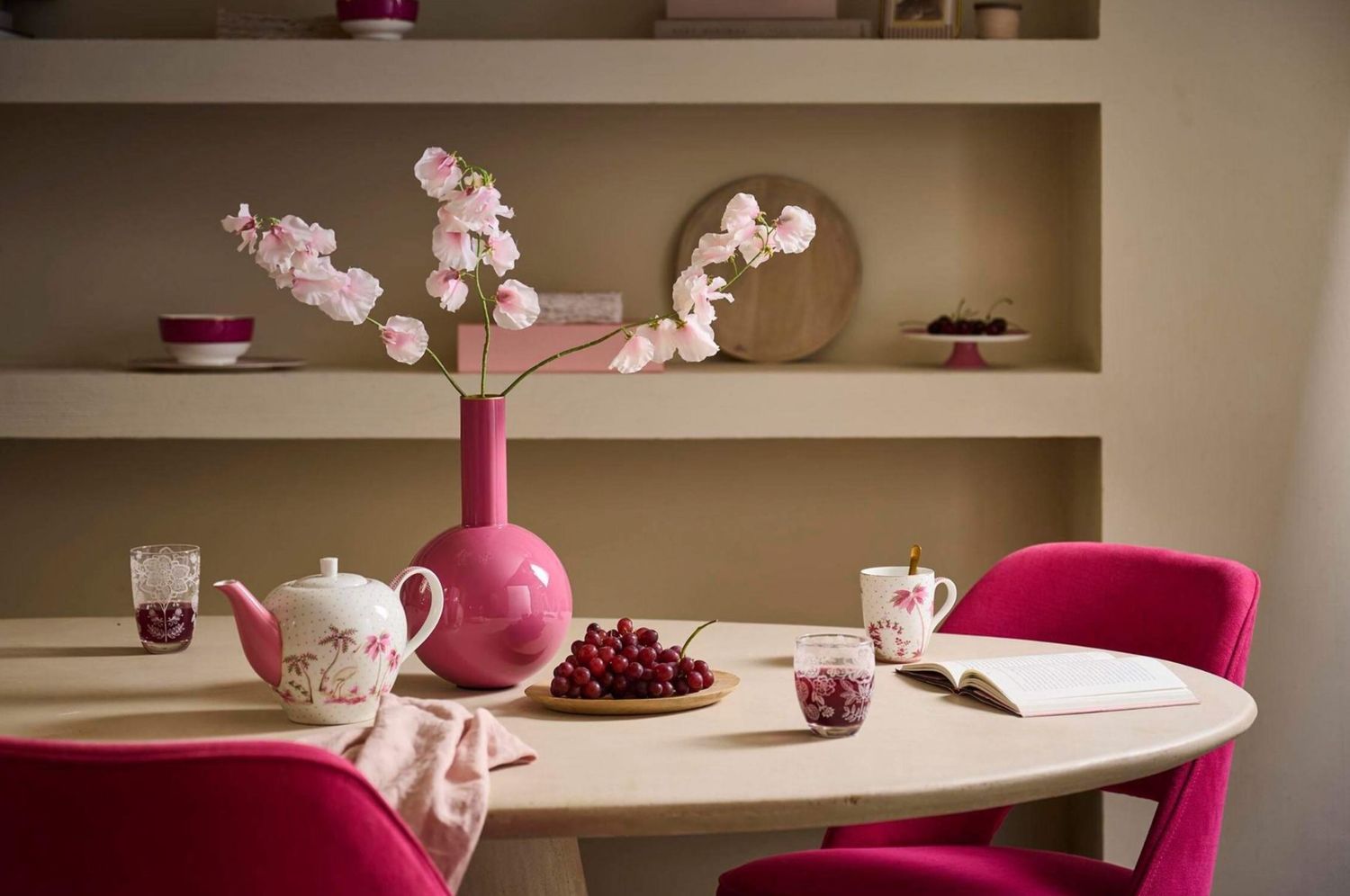 Pip Studio Metal Vase Medium Pink 33cm