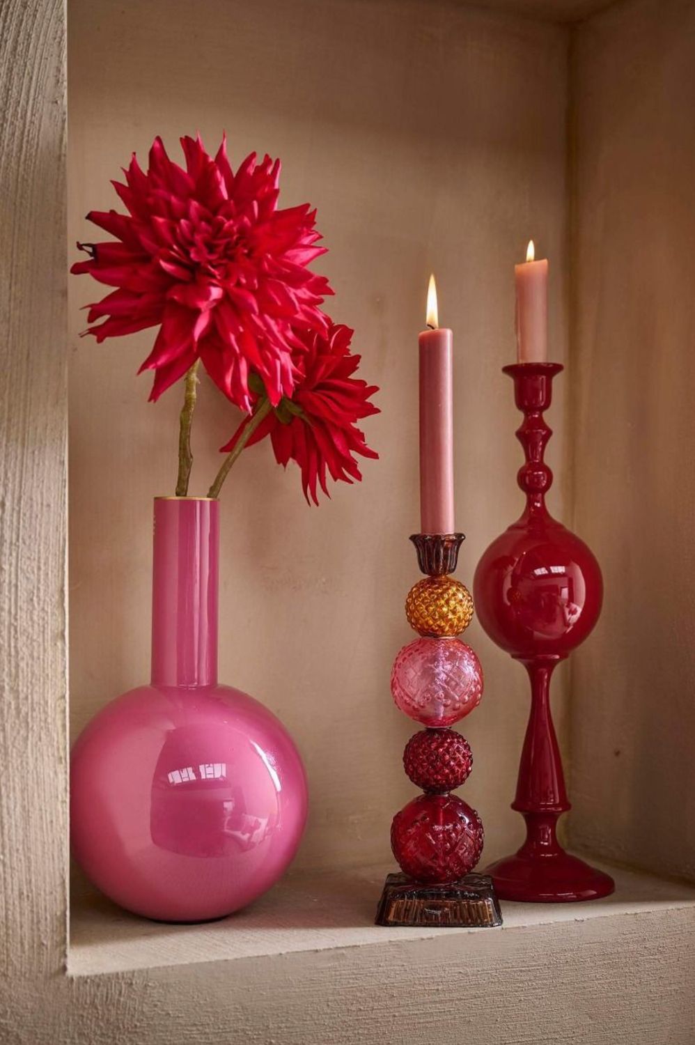 Pip Studio Metal Vase Medium Pink 33cm