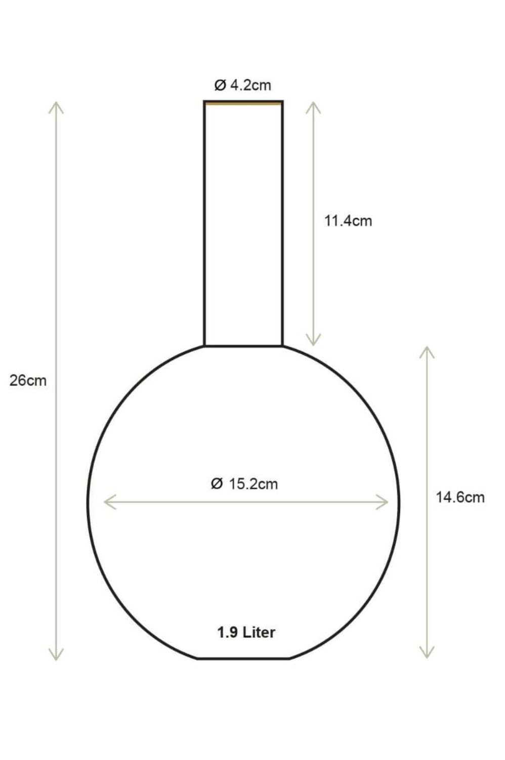 Metalen Vaas Klein Helderroze 26cm