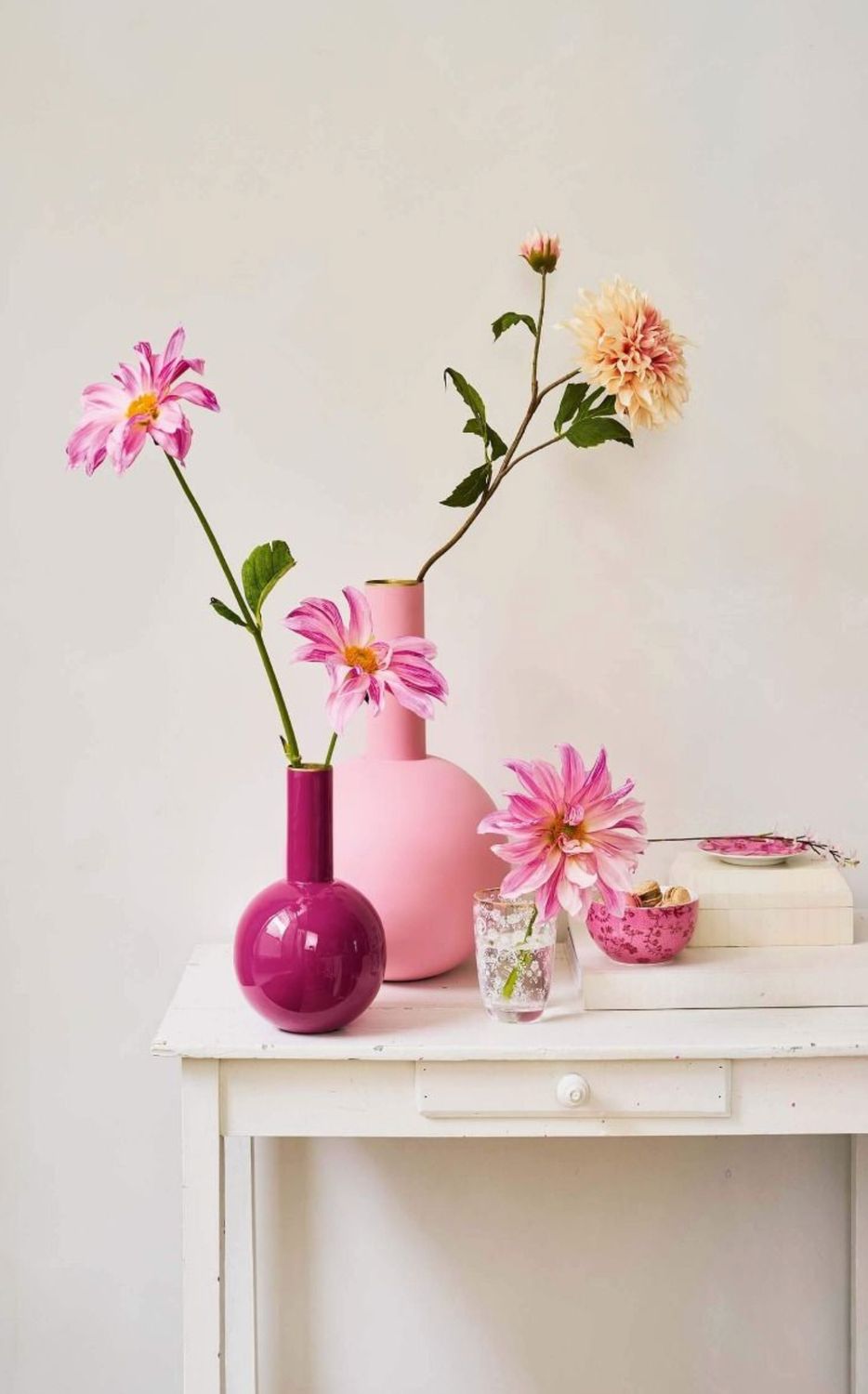 Pip Studio Metal Vazo Büyük Mat Açık Pembe 42 cm