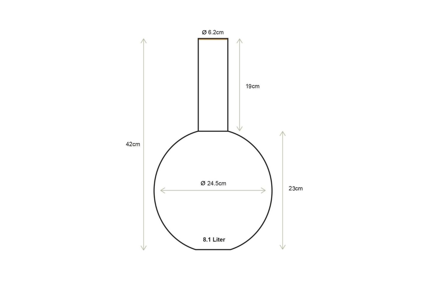 Pip Studio Metal Vazo Büyük Mat Açık Pembe 42 cm