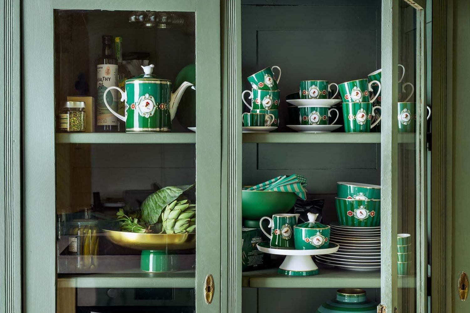 Pip Studio Love Birds Mok Groot Groen Duo