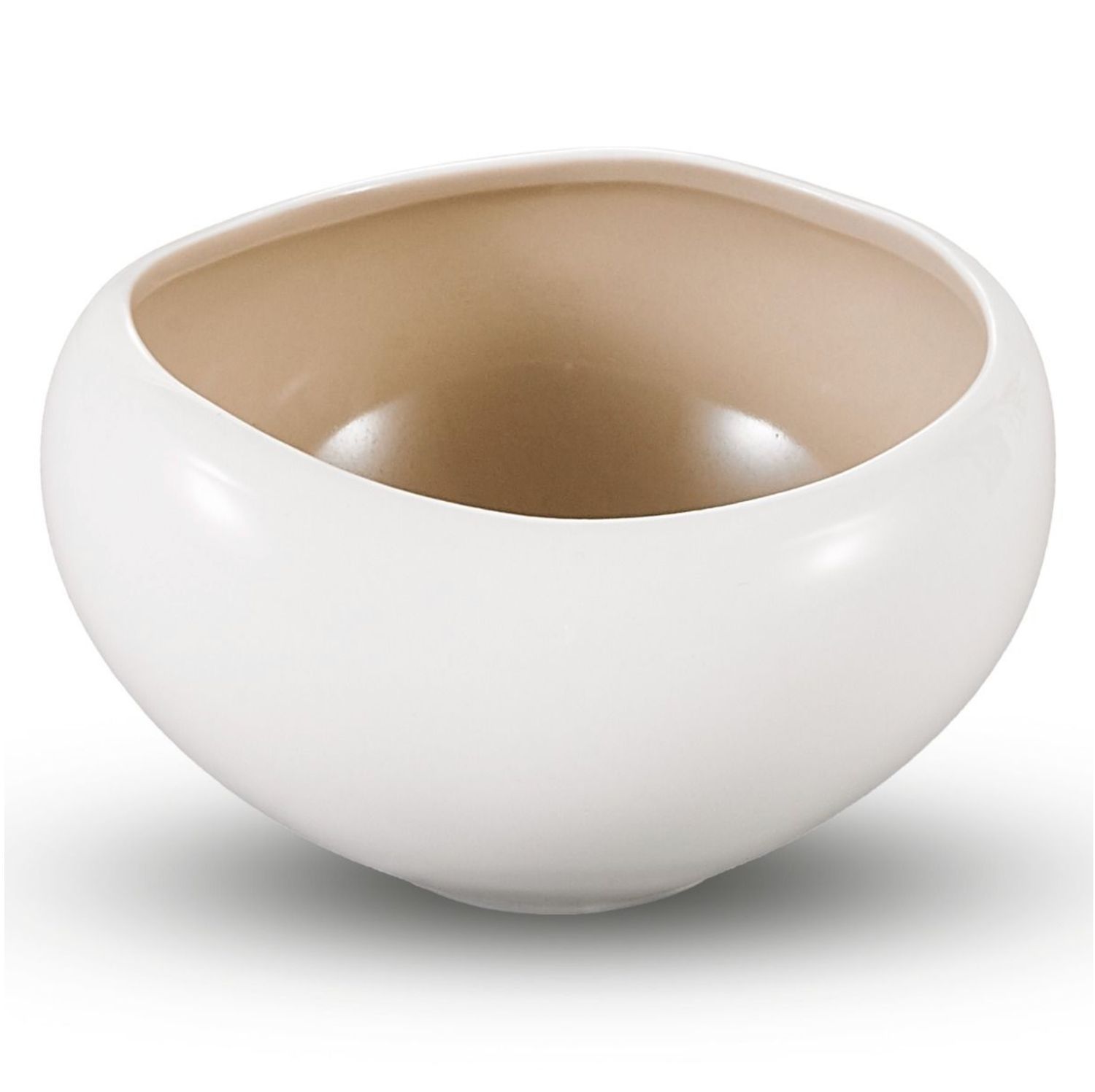 Sara porseleinen kom | Wit-Beige | 12,2 cm