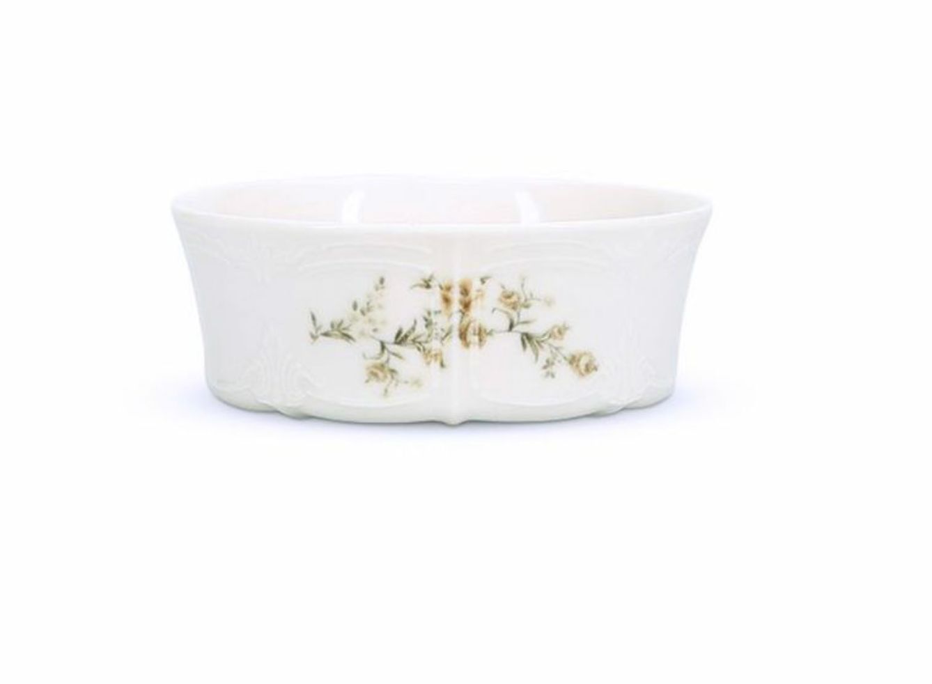 Retro Bruine Bloem 24-delig serviesset voor 6 personen