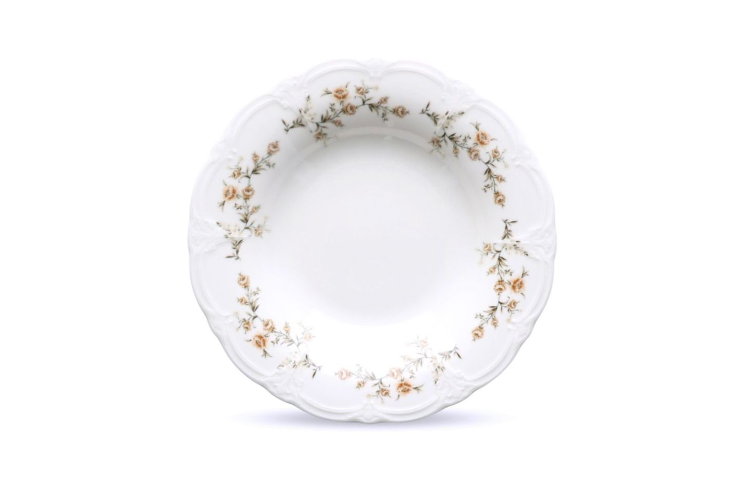 Retro Bruine Bloem 24-delig serviesset voor 6 personen