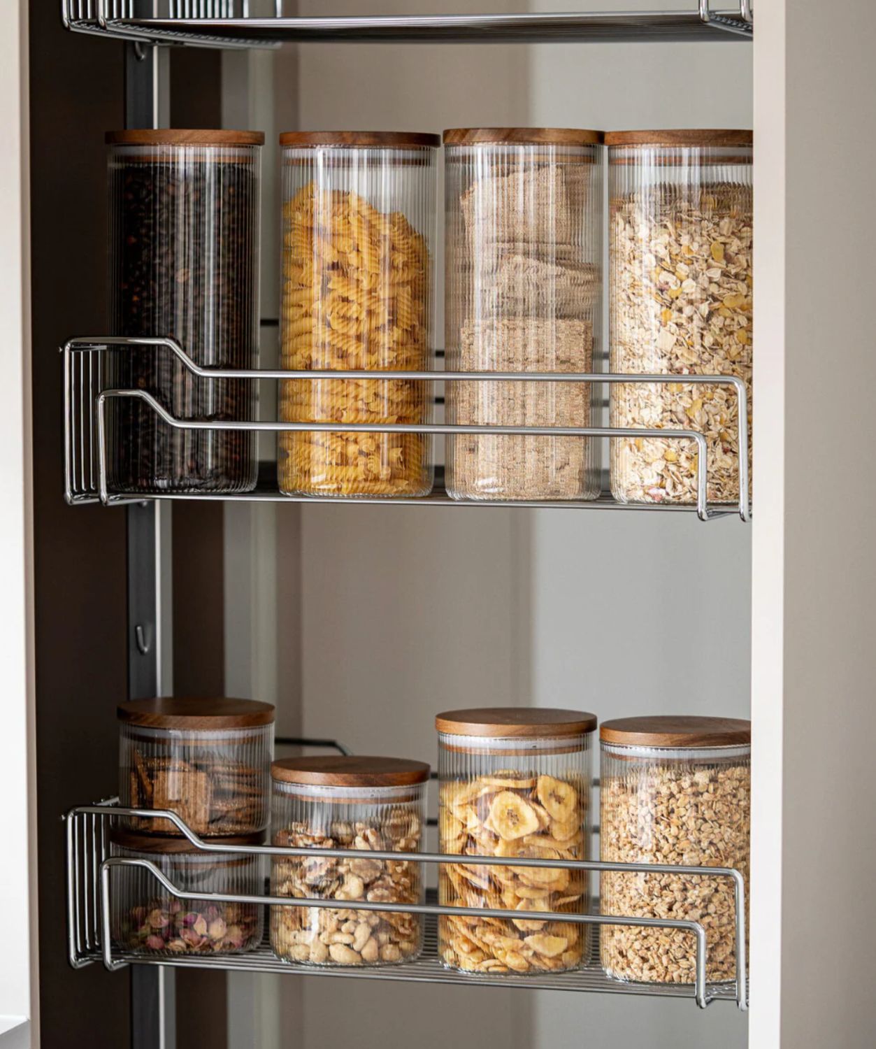 Voorraadpotten Acacia Stripe voordelige set 16 Delig