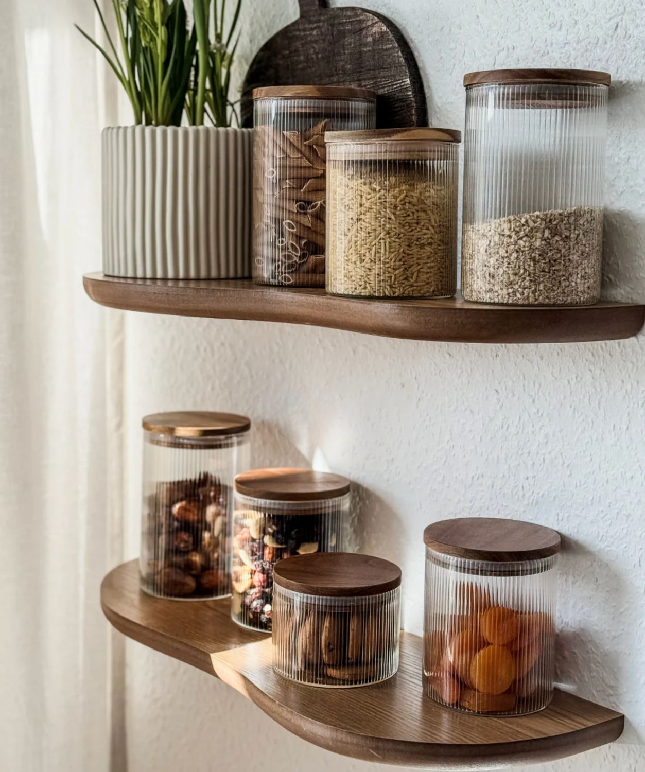 Voorraadpotten Acacia Stripe voordelige set 16 Delig