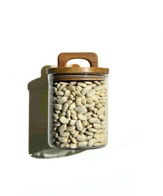 Voorraadpotten Henkel acacia deksel set van 2/ 750 ml