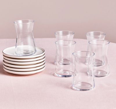 Karaca Streamline Saturn 6-Delig 12-Delig Theeset Platinium