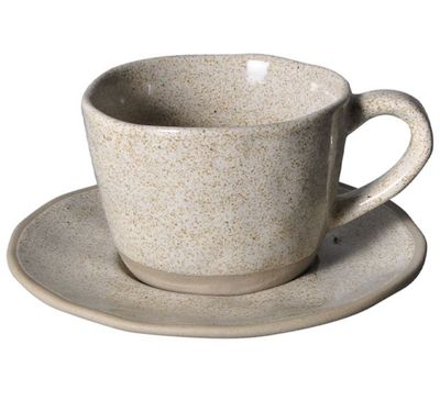 Bricard Porcelain Albi Espresso Takımı | açık gri 12 Parça