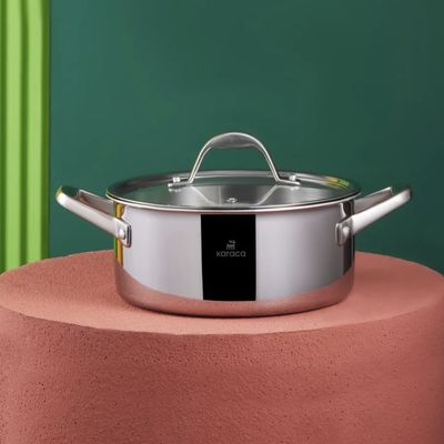 Karaca Power Steel 3 Ply 24 Cm Stalen Kookpot 4,6 Lt