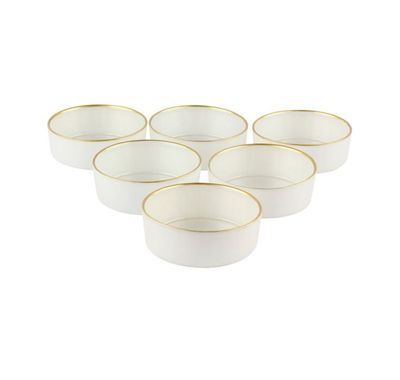 Rexy Kommen Set | 16 CM Parel Wit-Goud 6-Delig