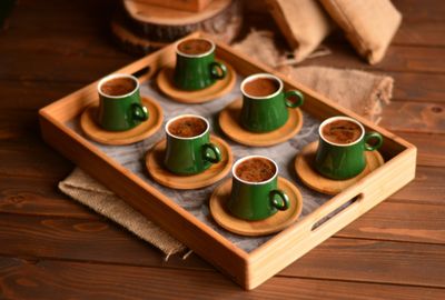 Bambum Marbella Marmeren dienblad met patroon Bruin Medium