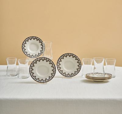 Karaca Florus 12-delige theeset voor 6 personen